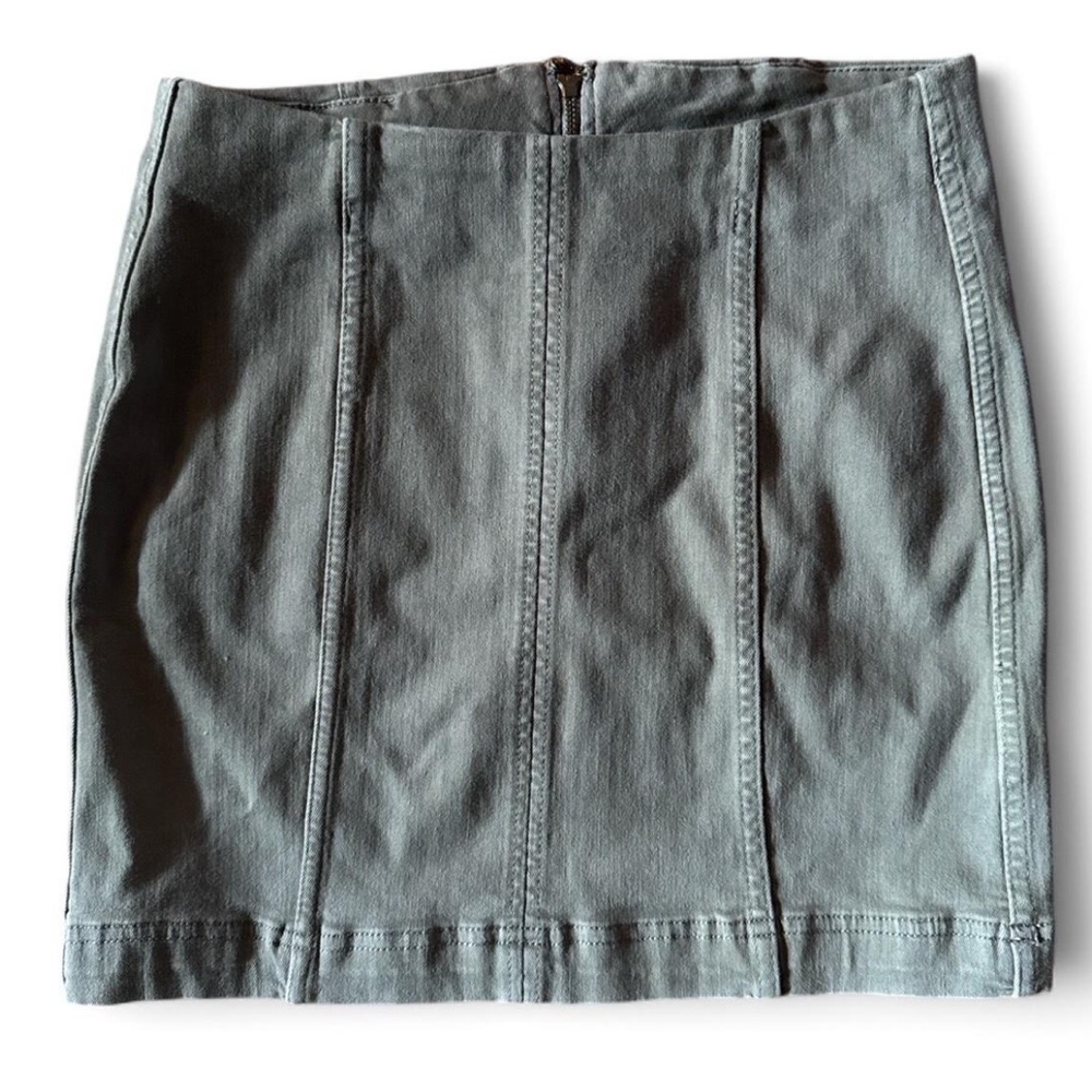 Free people denim mini skirt